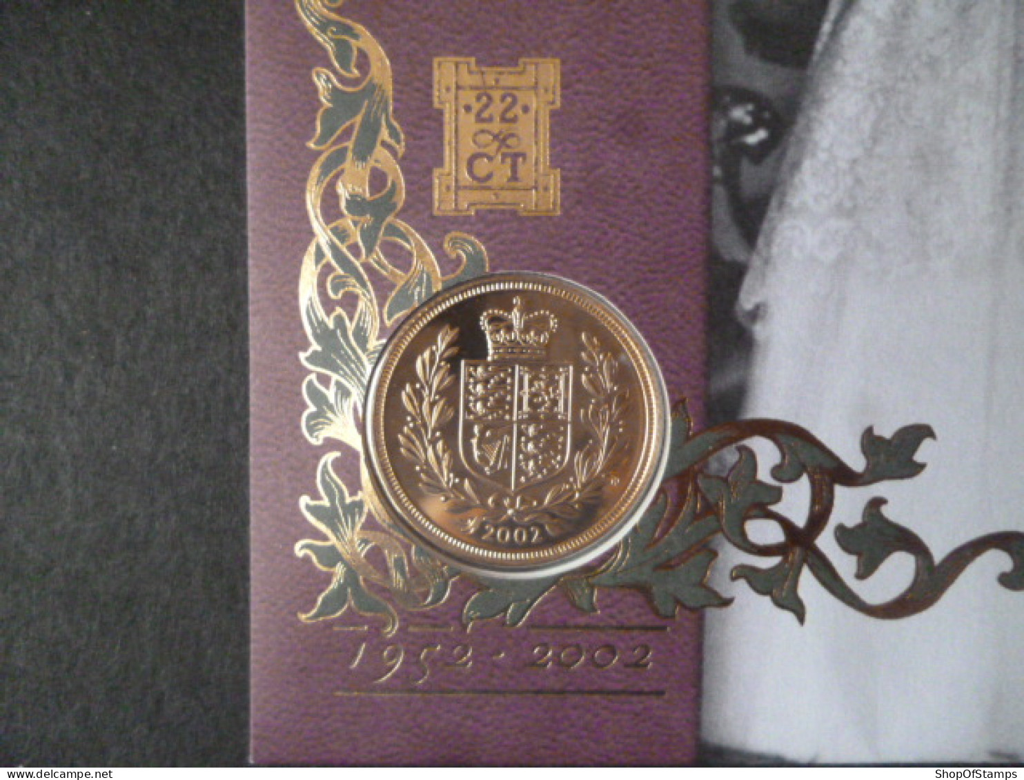 GREAT BRITAIN 2002 GOLD SOVEREIGN WITH QEII GOLDEN JUBILEE ACCESSION FDC  - Ohne Zuordnung