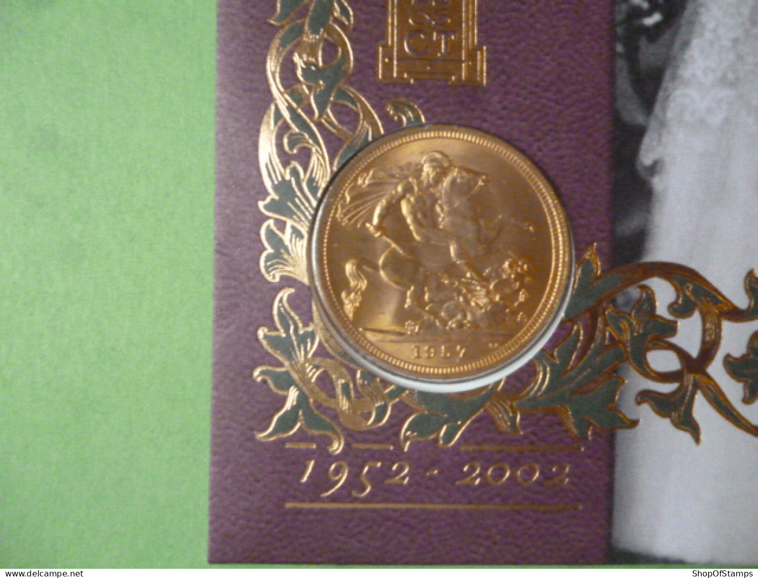 GREAT BRITAIN GOLDEN JUBILEE ACCESSION  With 1957 SOVEREIGN COIN & DIFFERENT STAMPS  - Sin Clasificación