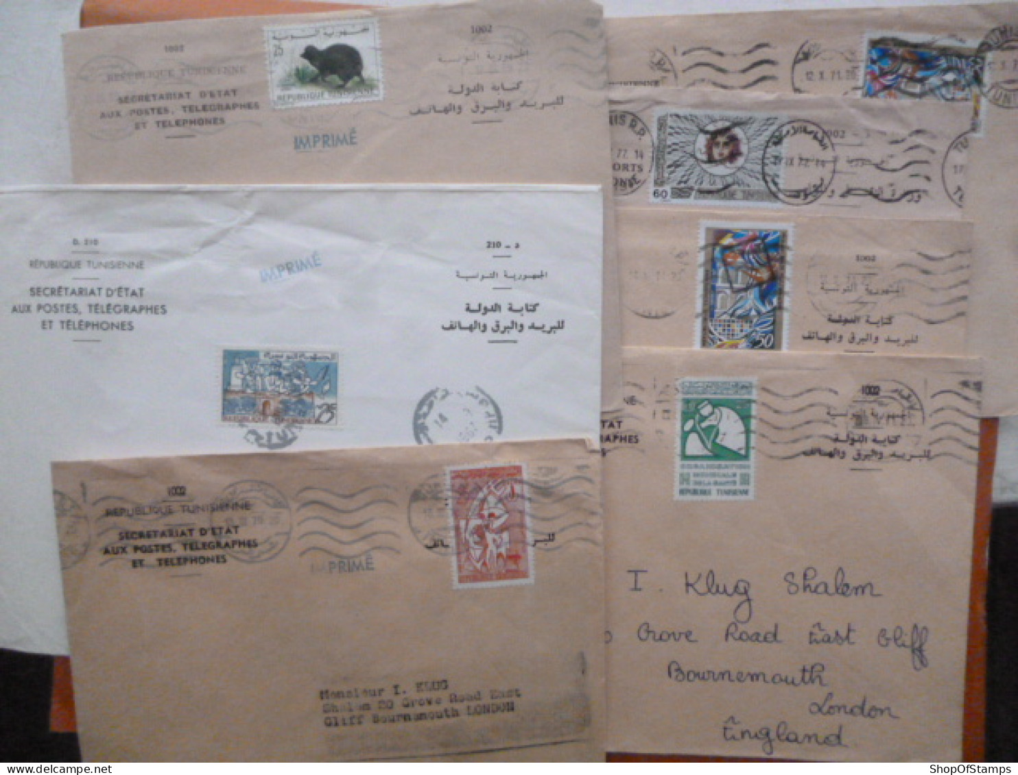 TUNISIA POSTAL COVERS [81] With ENCLOSURES FROM POSTAL DEPARTMENT PERIOD 1971-77  - Tunisie (1956-...)