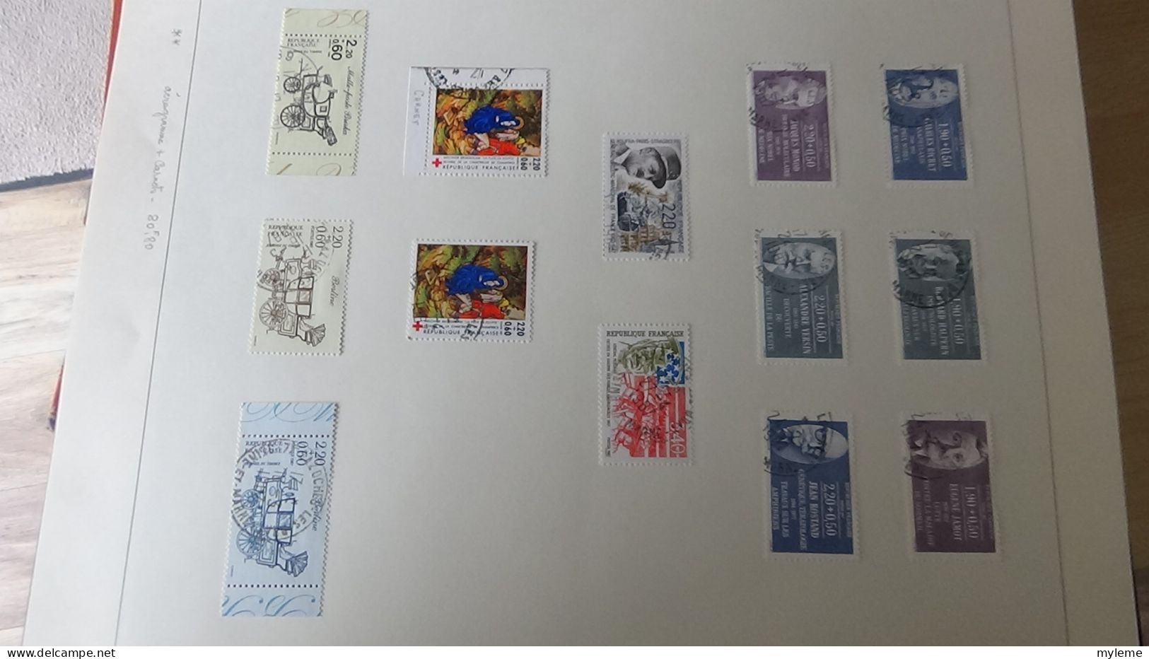 BF55 Reliure SAFE DUAL de timbres oblitérés de 1985 à 1991 + plaquette de timbres **. A saisir !!!