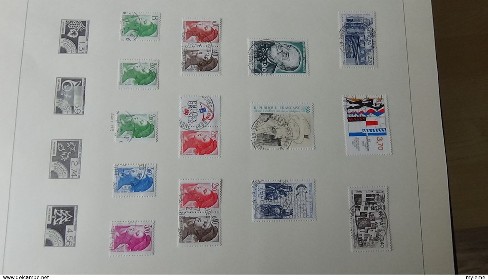 BF55 Reliure SAFE DUAL de timbres oblitérés de 1985 à 1991 + plaquette de timbres **. A saisir !!!