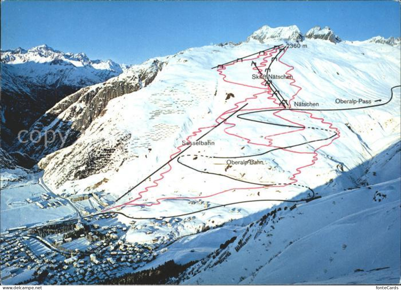 11904294 Andermatt Skilift Und Skigebiet Naetschen Andermatt - Altri & Non Classificati