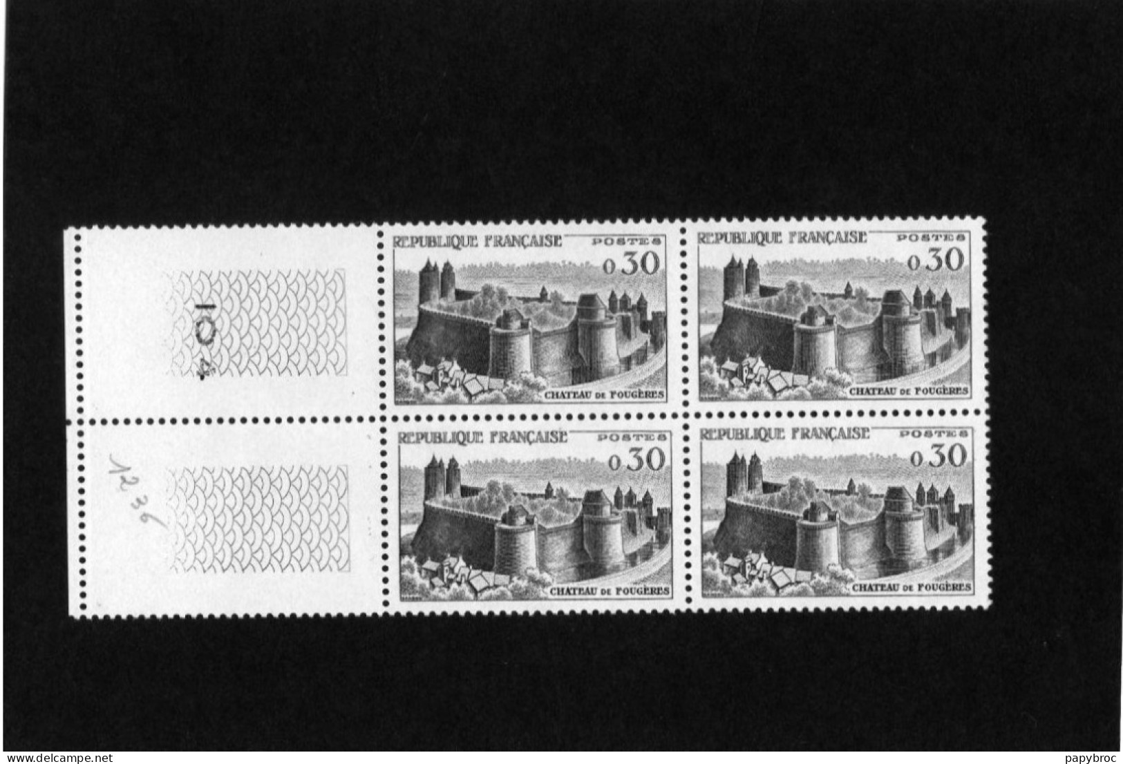 Bloc De 4 Timbres N° 1236 - CHATEAU DE FOUGERES - TBE - Unused Stamps