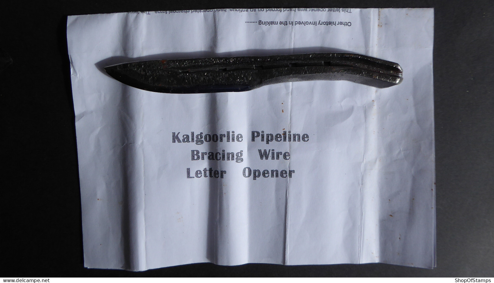 KALGOORLIE PIPELINE BRACING WIRE LETTER OPENER - Other & Unclassified