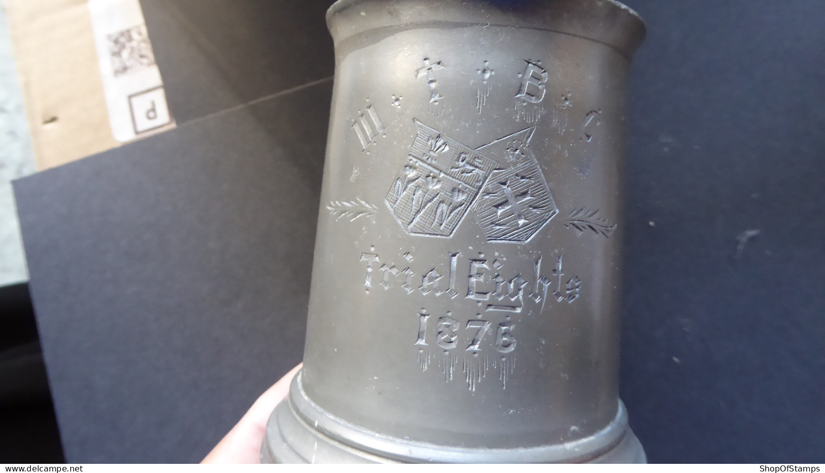 TRIAL EIGHTS 1875 III T.B.C OXFORD/CAMBRIDGE RACE CUP IN PEWTER - Other & Unclassified