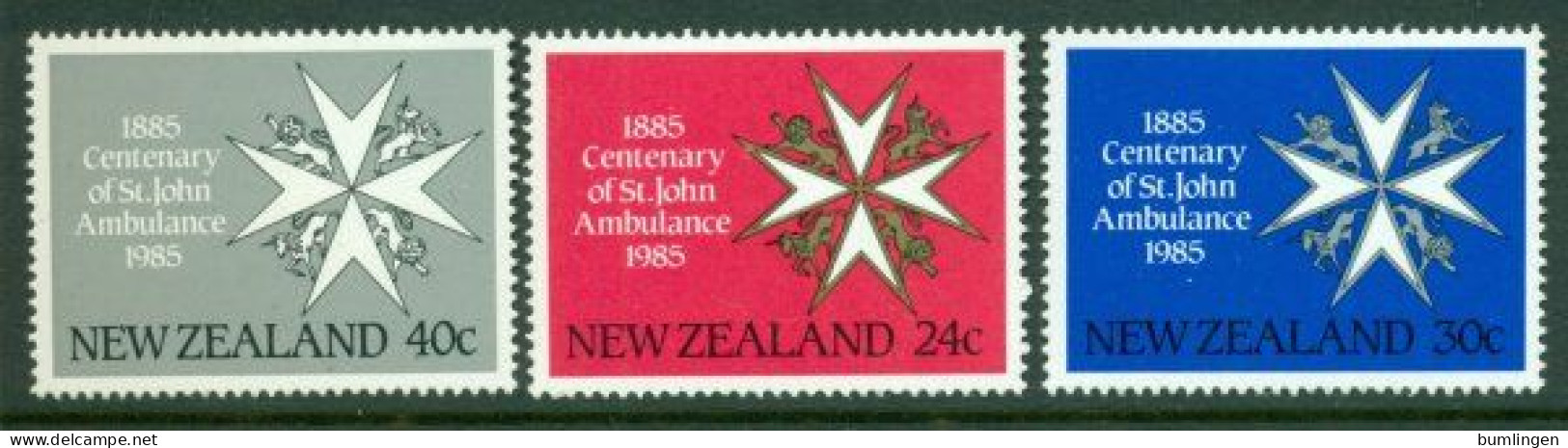 NEW ZEALAND 1985 Mi 916-18** Centenary Of St John Ambulance [B950] - Stamps