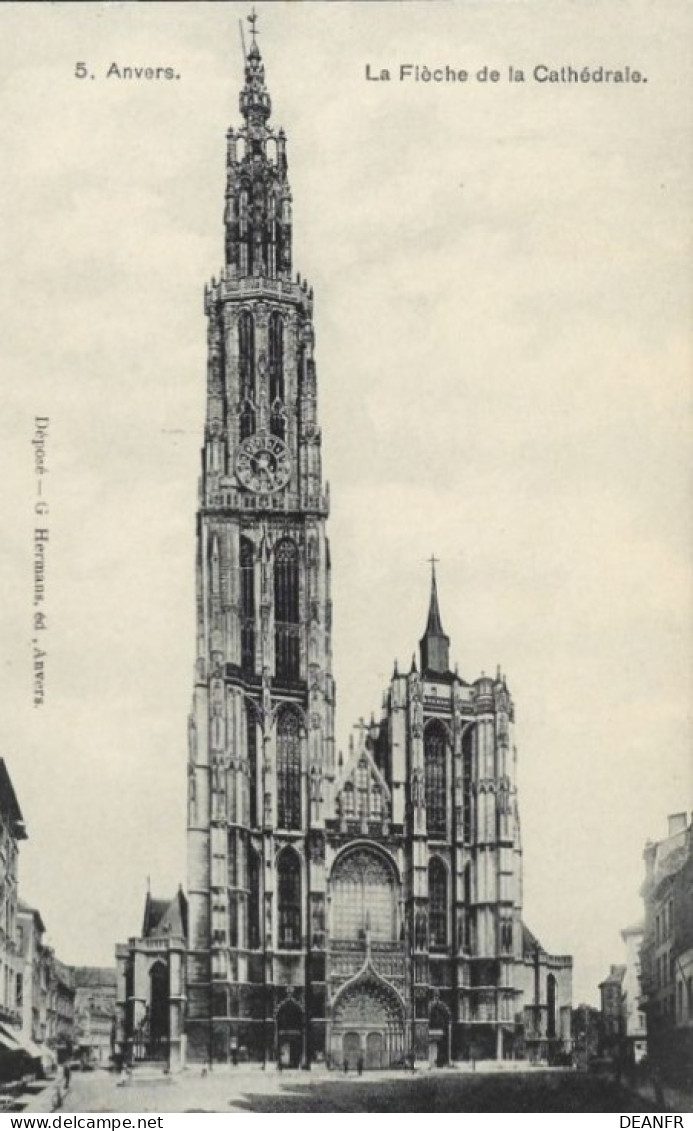 ANVERS : La Flèche De La Cathédrale. Carte Impeccable. - Antwerpen