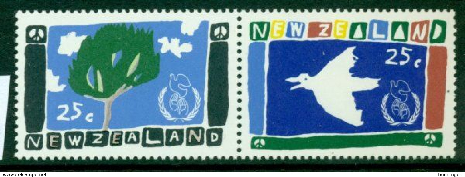 NEW ZEALAND 1986 Mi 958-59 Pair** International Peace Year [B953] - Autres & Non Classés