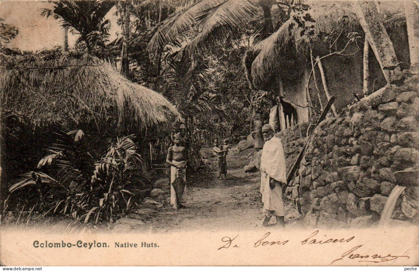 N°1600 W -cpa Colombo Ceylon -Native Huts- - Sri Lanka (Ceylon)