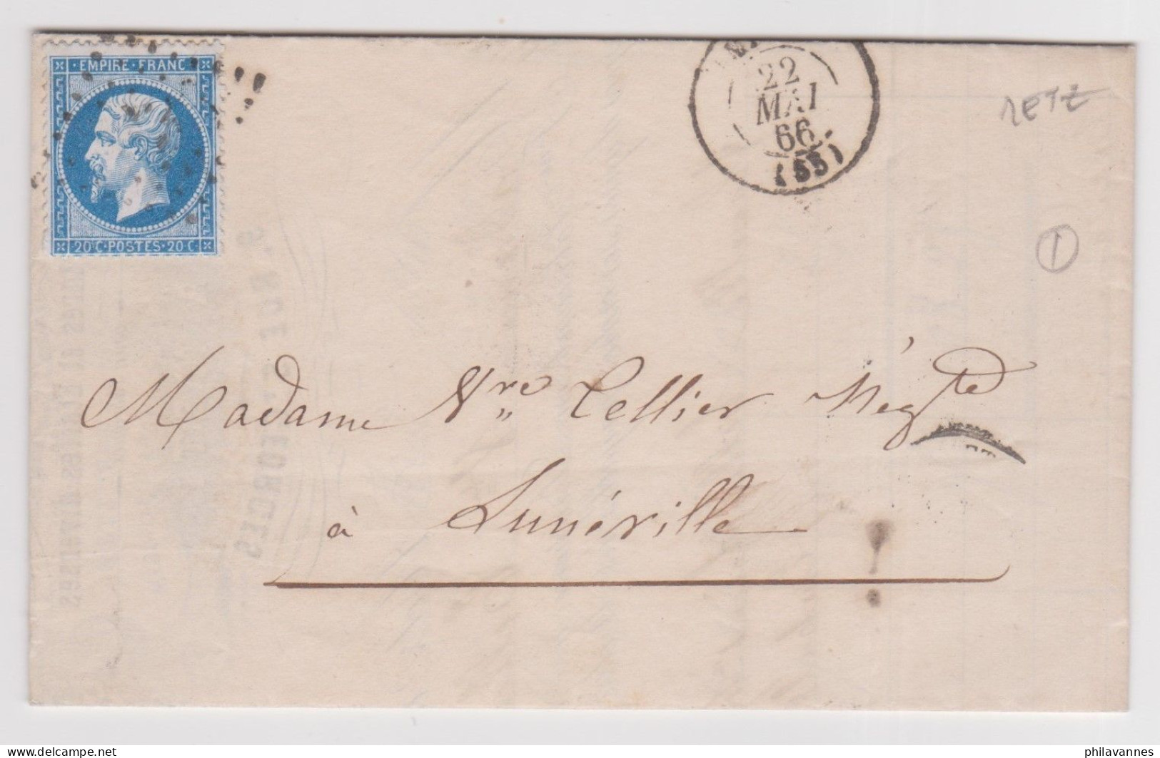 METZ, 1866, GC 2336 Sur Napoléon N°22 ( SN24/86/12.2) - 1849-1876: Classic Period