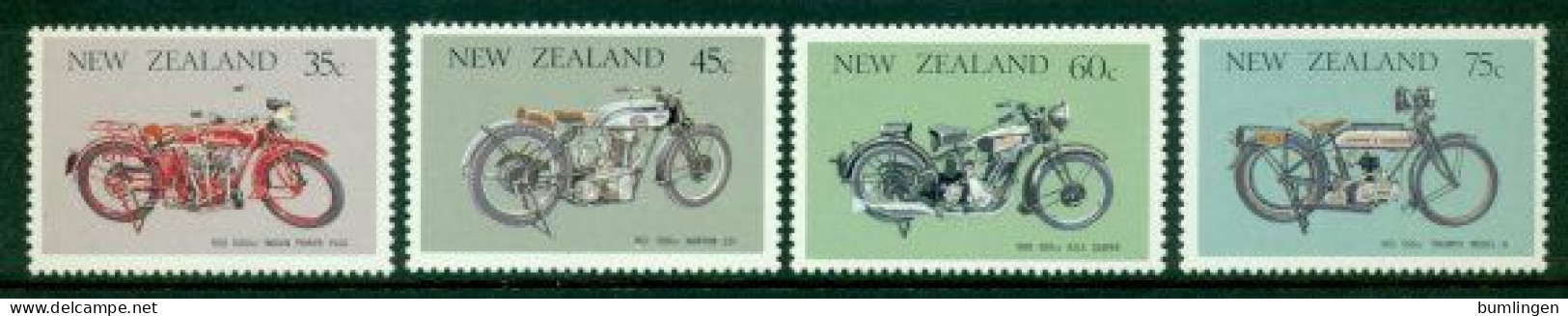 NEW ZEALAND 1986 Mi 954-57** Old Motorcycles [B962] - Motos