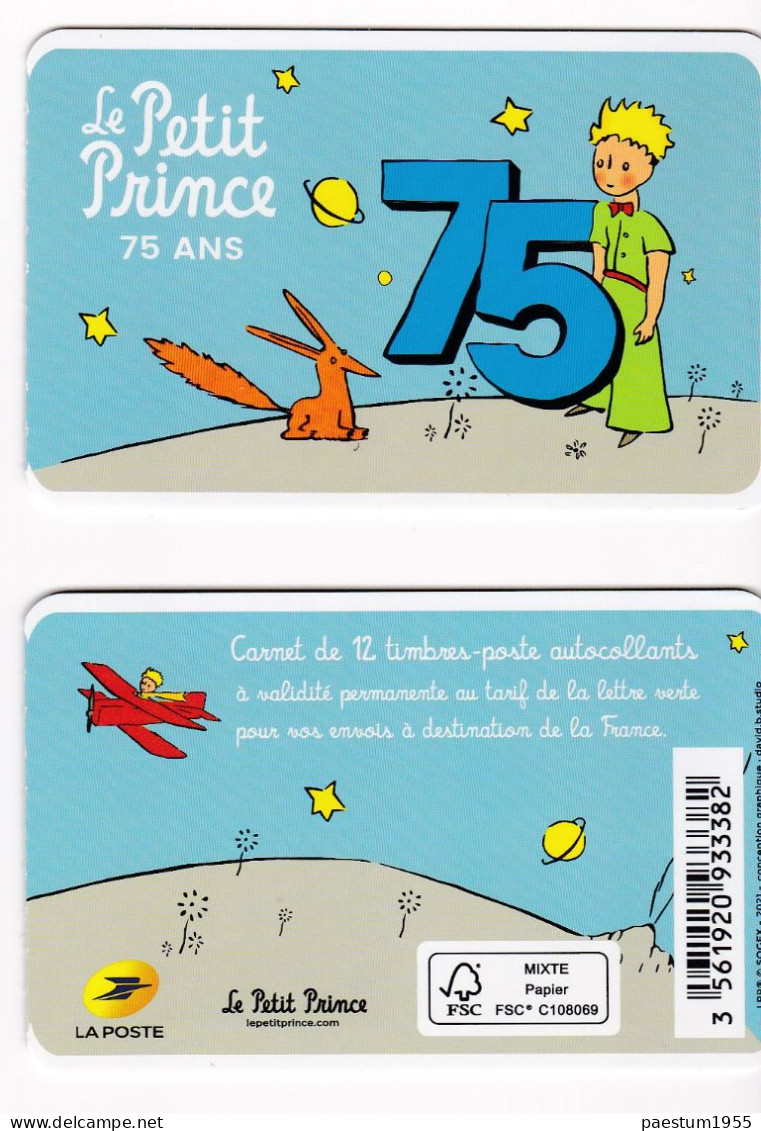 Carnet France Neuf** 2021 Le Petit Prince 75 Ans Yt:FR BC2001 Mi:FR 7906-7917MH - Libretti