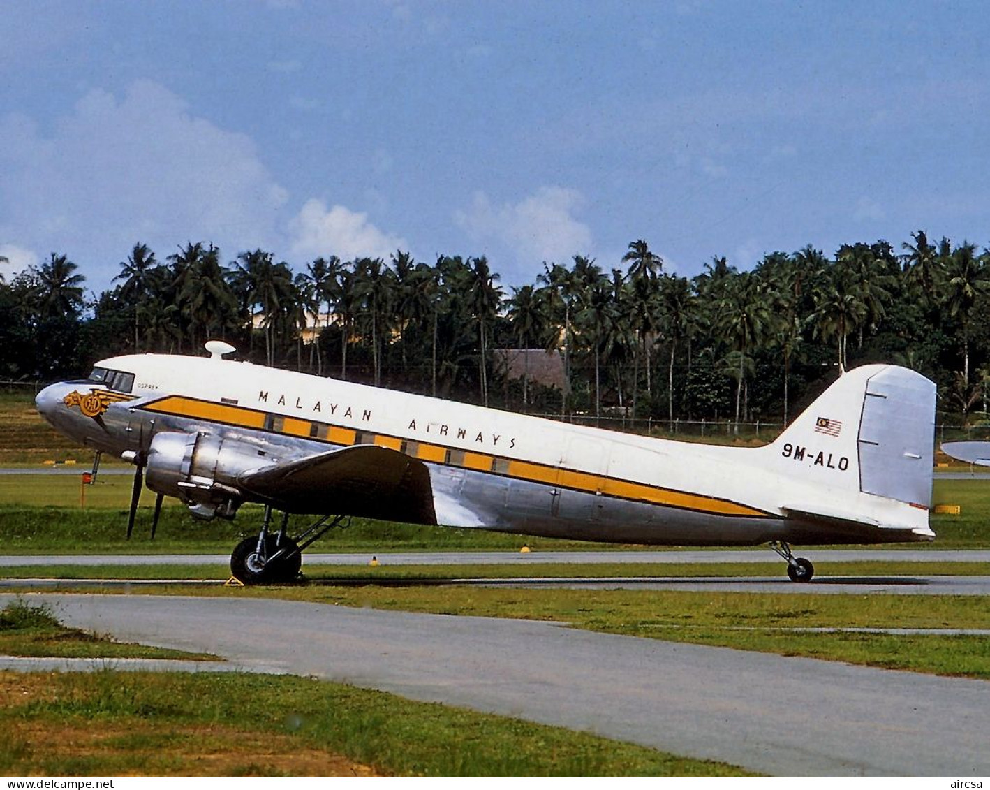 Aviation Postcard-WGA-1469 MALAYAN AIRWAYS Douglas DC-3 - 1946-....: Modern Era
