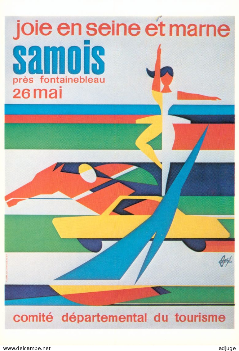 CPM- Illustrateur Affichiste FORÉ - SAMOIS"Joie En Seine Et Marne" Comité Départemental Pour Le Tourisme 1963 * TBE* - Fore