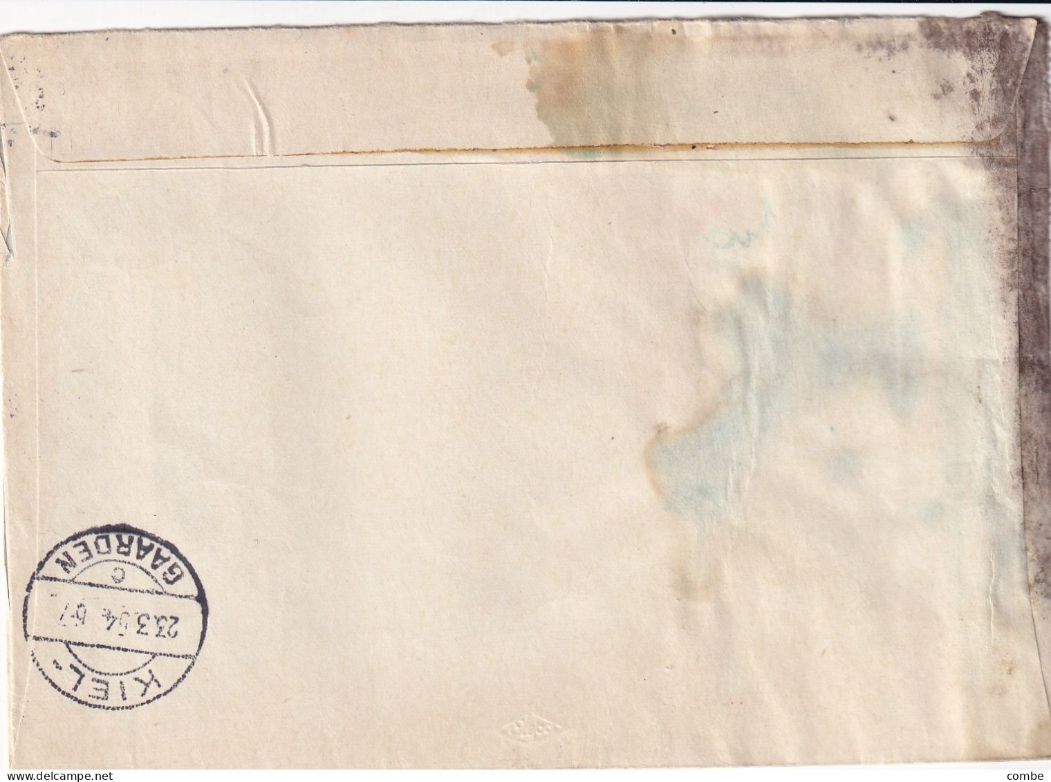 COVER. BUND. 22 3 54. REGISTERED PREETZ. HOLSTEIN. DAMMAGE WATER. TO KIEL - Brieven En Documenten