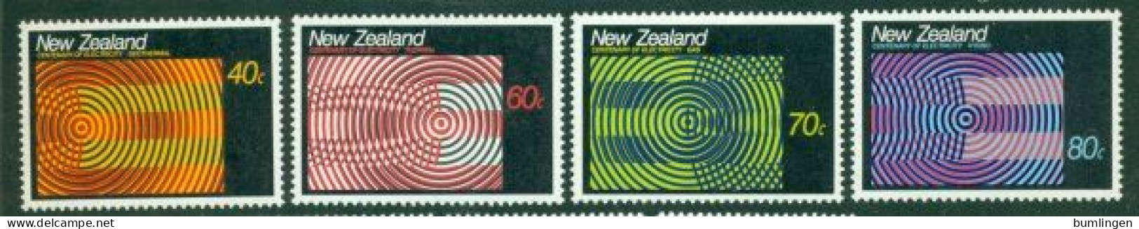 NEW ZEALAND 1988 Mi 1010-13** 100th Anniversary Of Electricity In New Zealand [B974] - Electricity