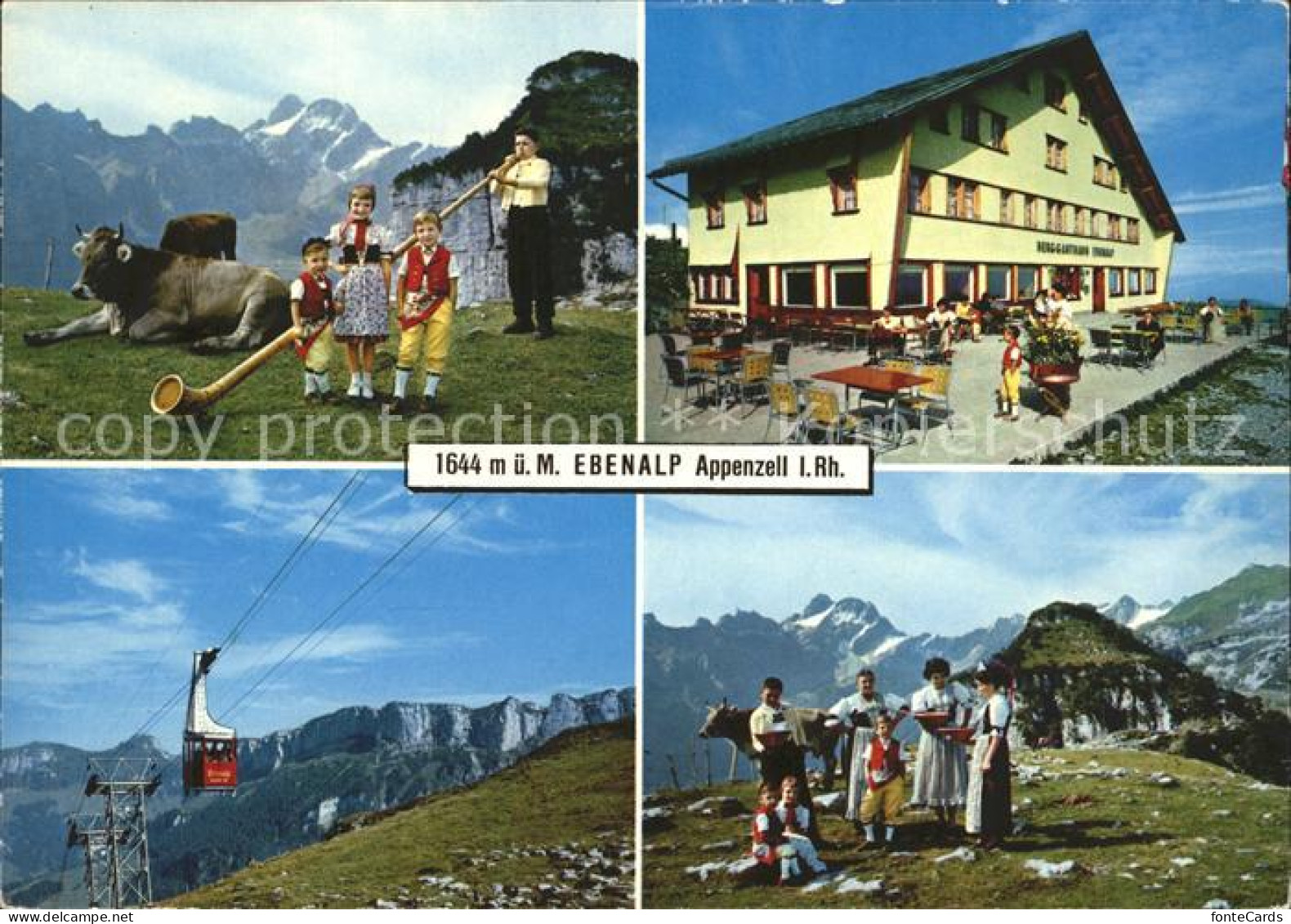 11904054 Appenzell IR Gasthaus Ebenalb Alphornblaeser Seilbahn Saentis Sennerfam - Other & Unclassified