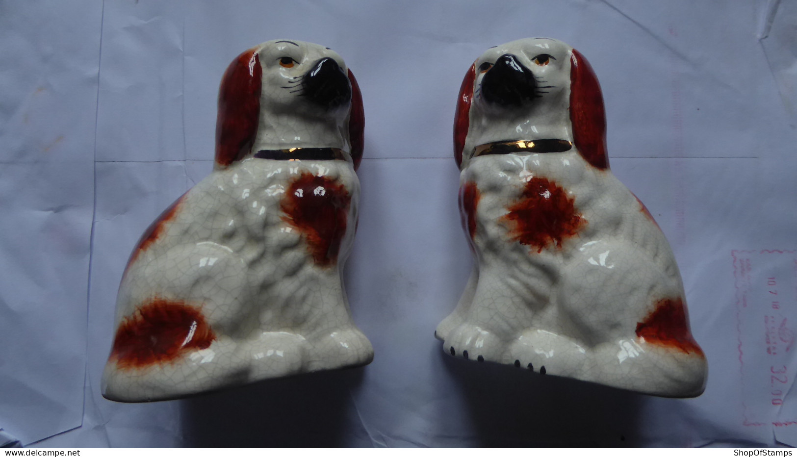 STAFFORDSHIRE DOGS PAIR 19TH CENTURY - Staffordshire