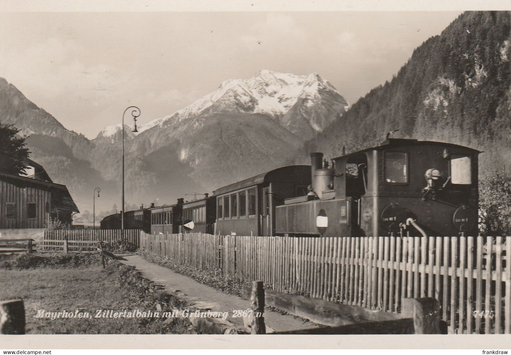 Postcard - Mayrhofen, Zillertaalbahn Mit Grunberg -card No.2867 - Posted But Stamp And Date Stamp Removed Very Good - Unclassified