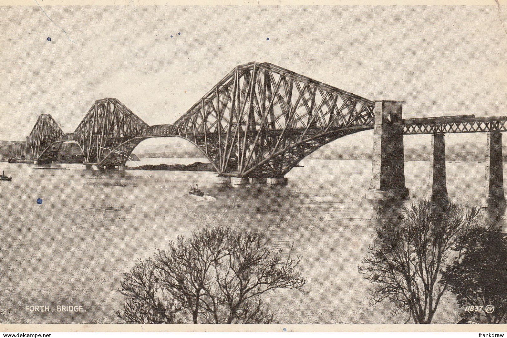 Postcard - The Fourth Bridge, Queensferry, Near Edinburgh - Card No.11837 - Posted 3rd Jan 1944 - Very Good - Zonder Classificatie