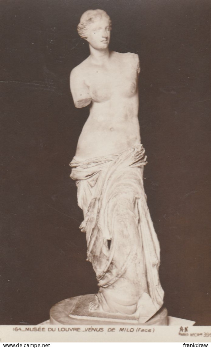 Postcard - Musee Du Louvere - Venus De Milo (face)- Card No.c399 - Very Good - Zonder Classificatie