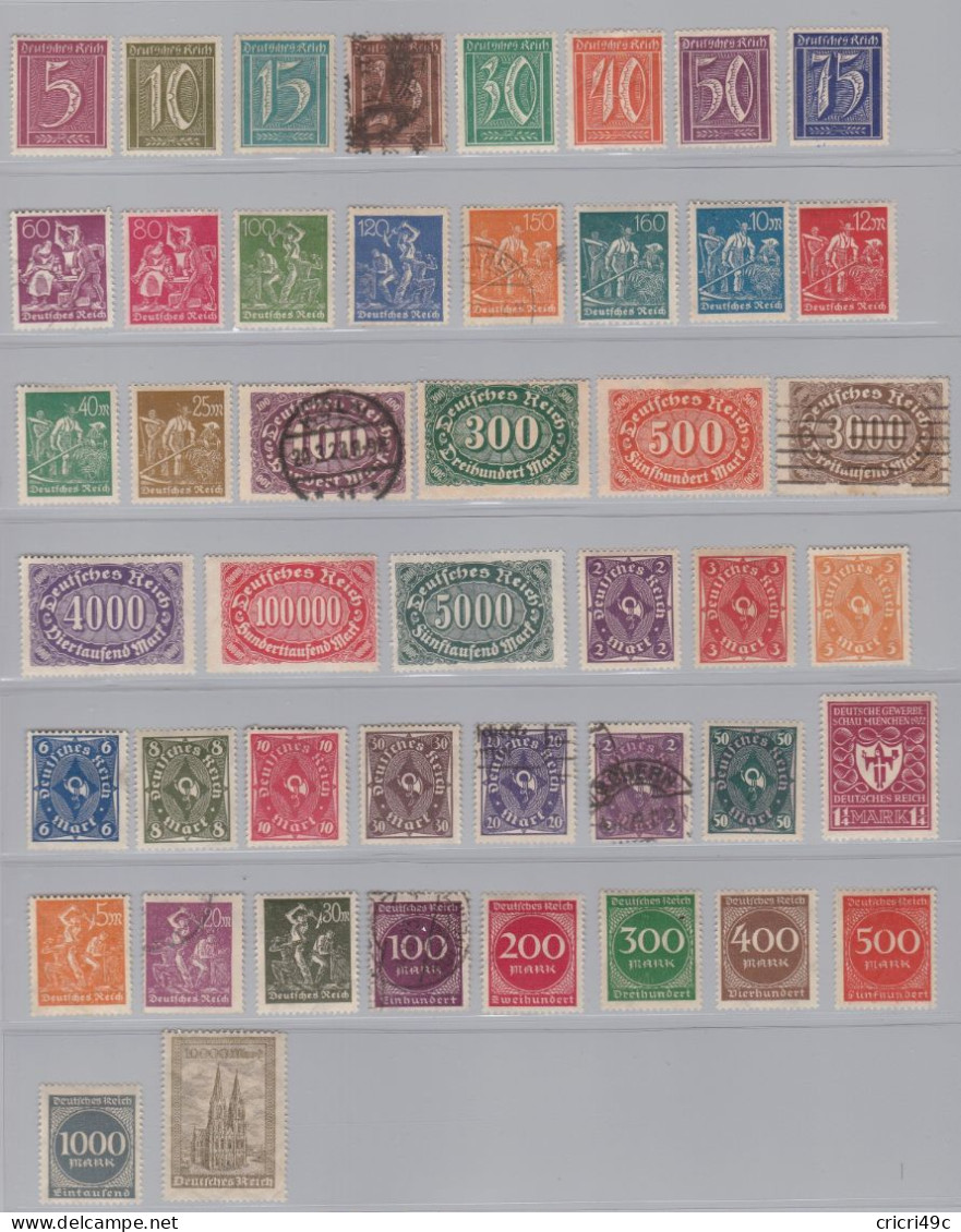 ALLEMAGNE 1921/1923 1 Lot De 46 Timbres Oblitérés Et Neuf  (27) - Used Stamps