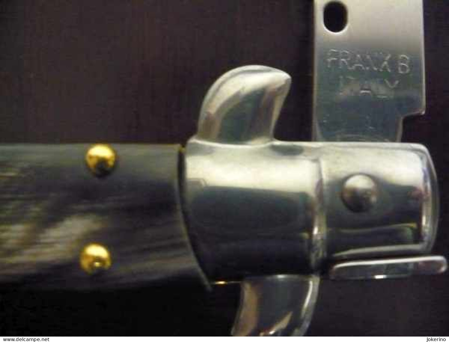 Frank Beltrame -italian stiletto- 23cm - impugnatura di corno di bufalo scuro - modello FB 23/58B - 4