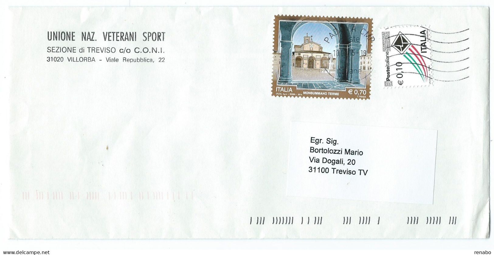 Italia 2015 ; Storia Postale : Monsummano Terme Integrato Da Posta Italiana. - 2011-20: Poststempel