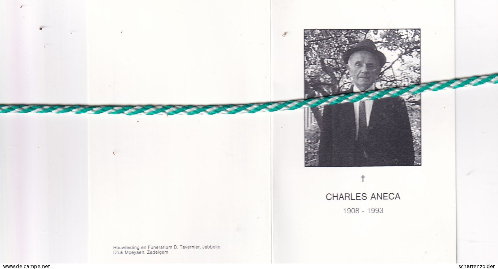 Charles Aneca-Ketels, Sint-Andries 1908, Brugge 1993. Oud-strijder 40-45; Foto - Esquela