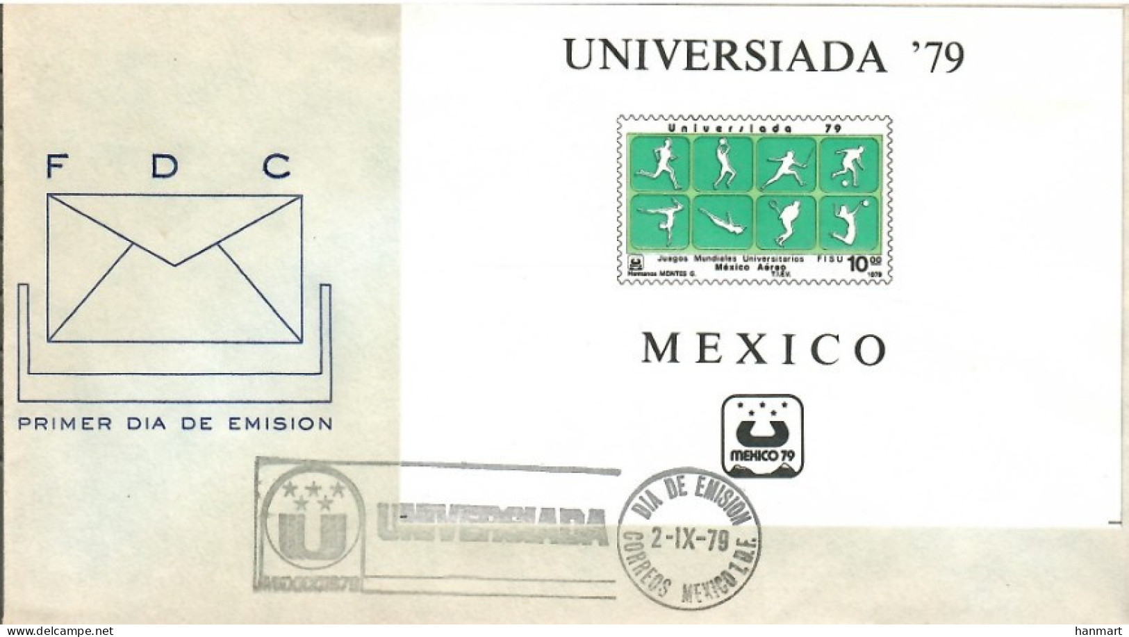 Mexico 1979 Mi Block 25 FDC  (FDC ZS1 MXCbl25) - Other & Unclassified