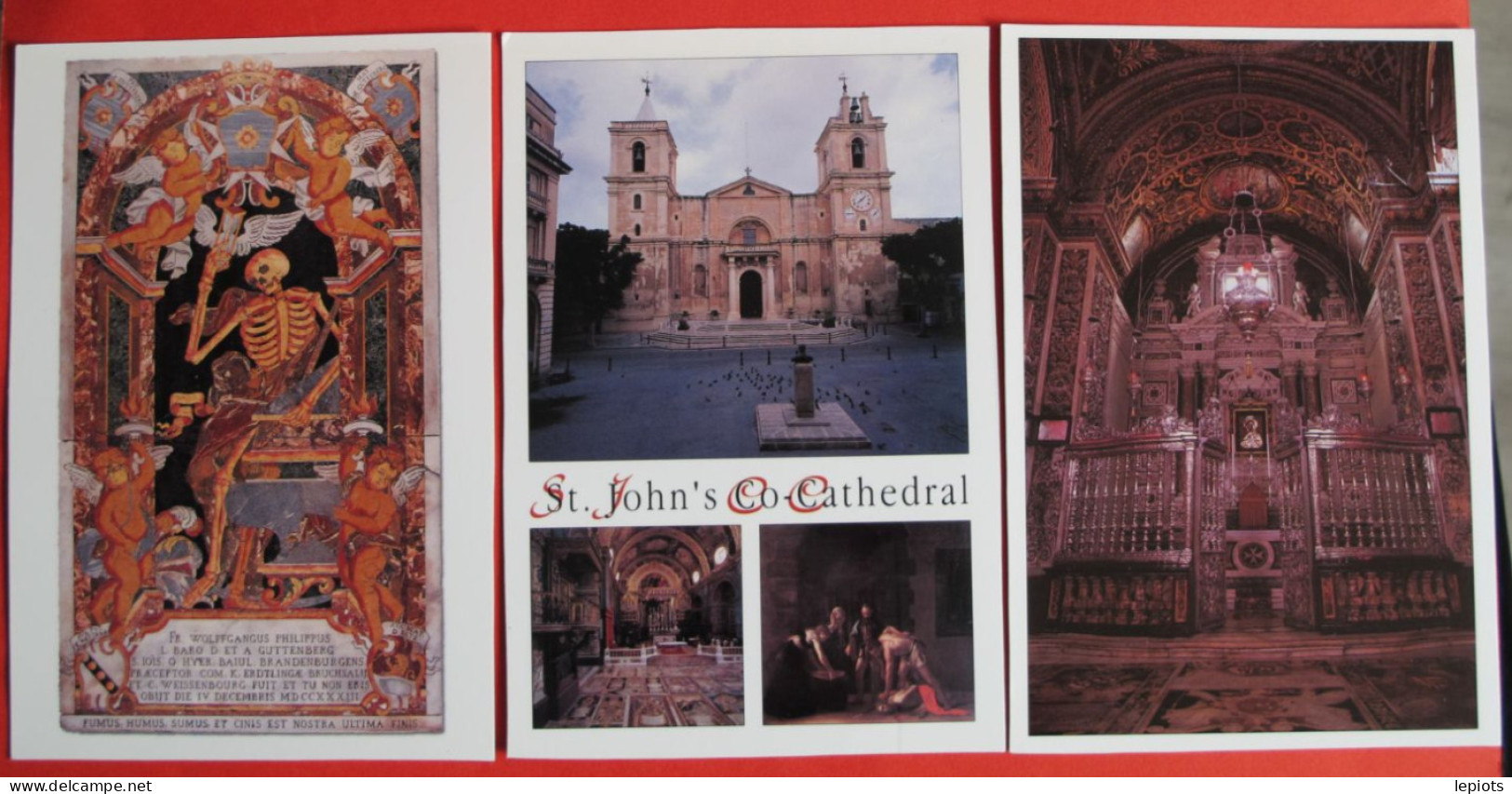 Lot De 3 CP - Malte - St John's Cathedral - Malte