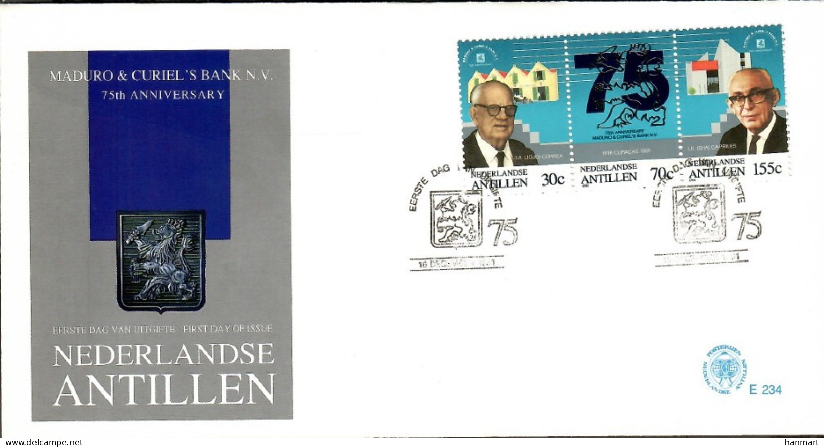 Netherlands Antilles 1991 Mi 736-738 FDC  (FDC ZS2 DTAdre736-738b) - Altri