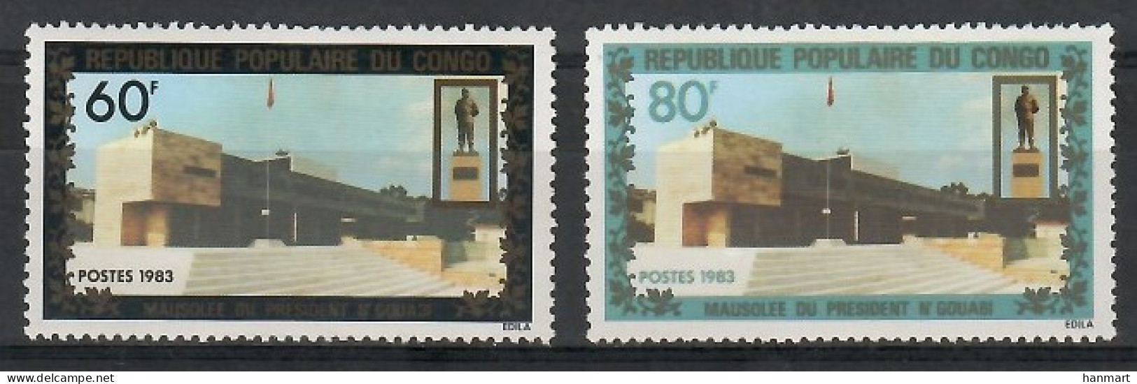 Congo, Republic (Brazzaville) 1983 Mi 904-905 MNH  (ZS6 CNG904-905) - Scultura