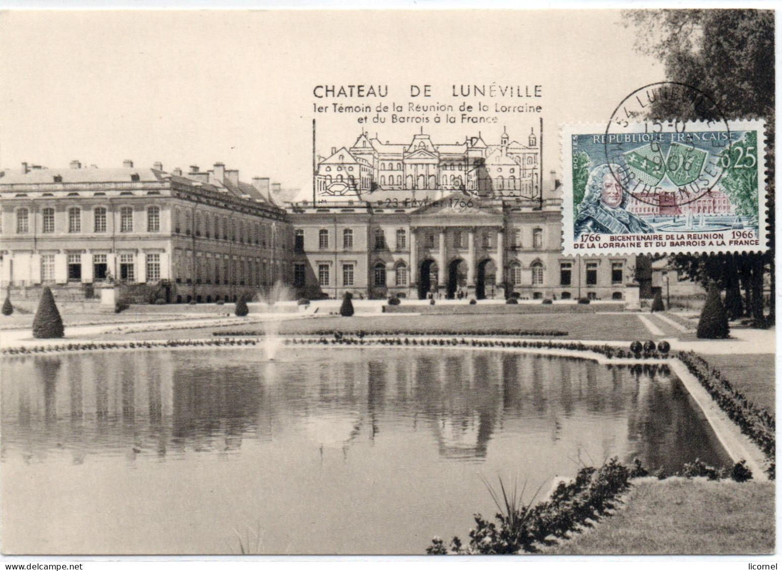 Cartes Maxi  1966  : Chateau De LUNEVILLE - 1960-1969