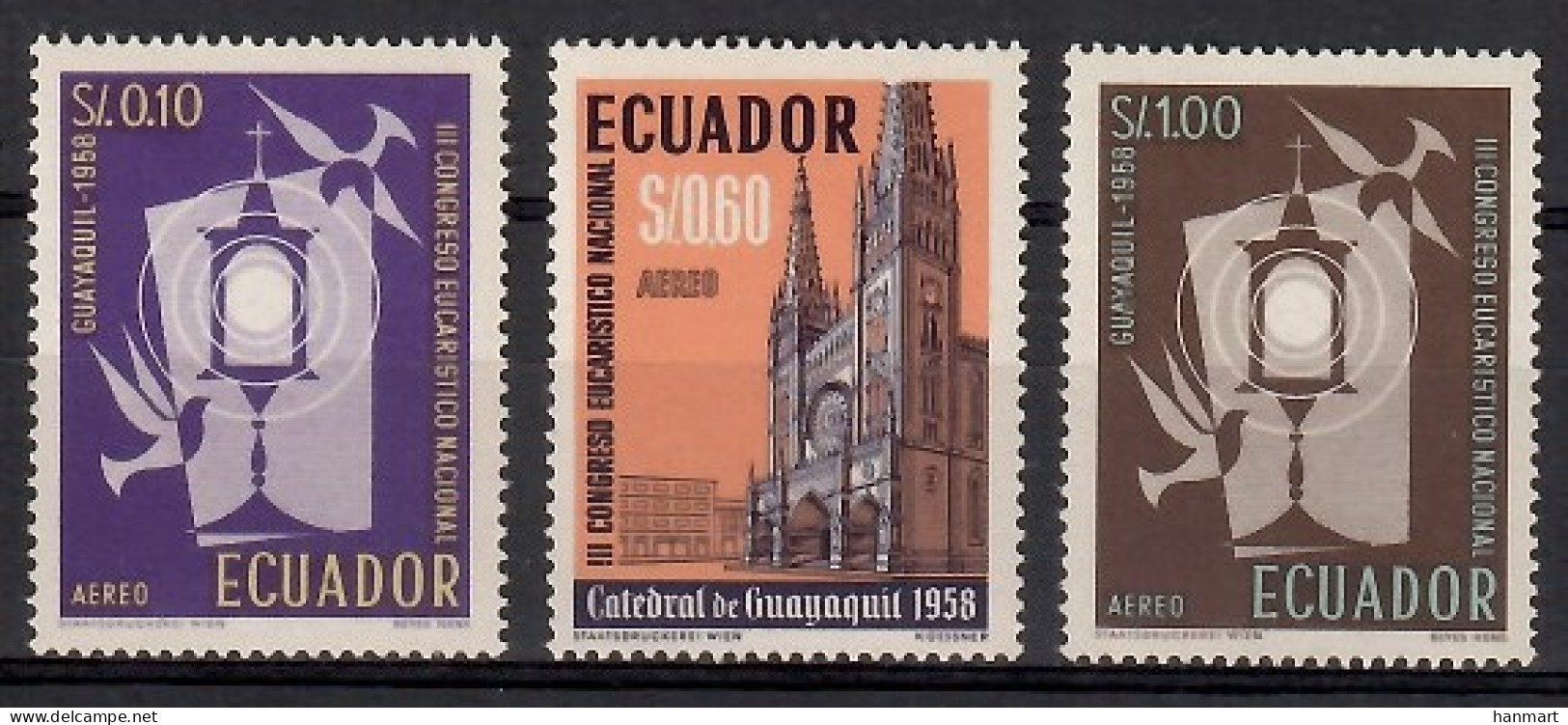 Ecuador 1958 Mi 974-976 MNH  (ZS3 ECD974-976) - Autres