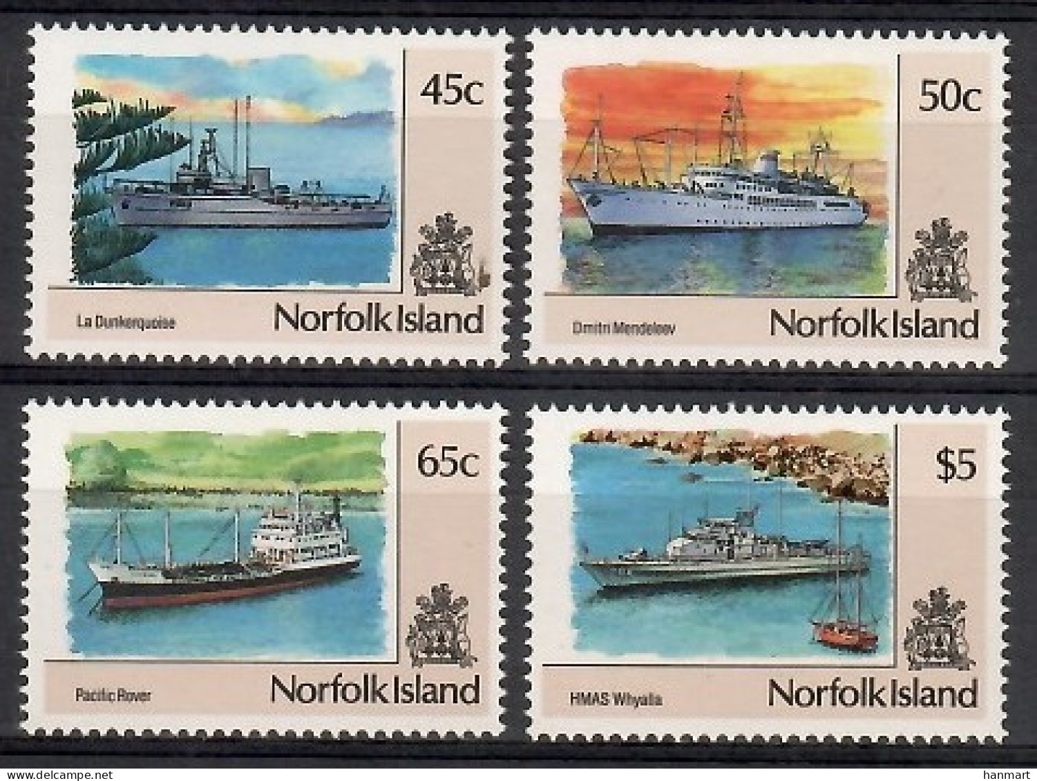 Norfolk Island 1991 Mi 495-498 MNH  (ZS7 NRF495-498) - Bateaux