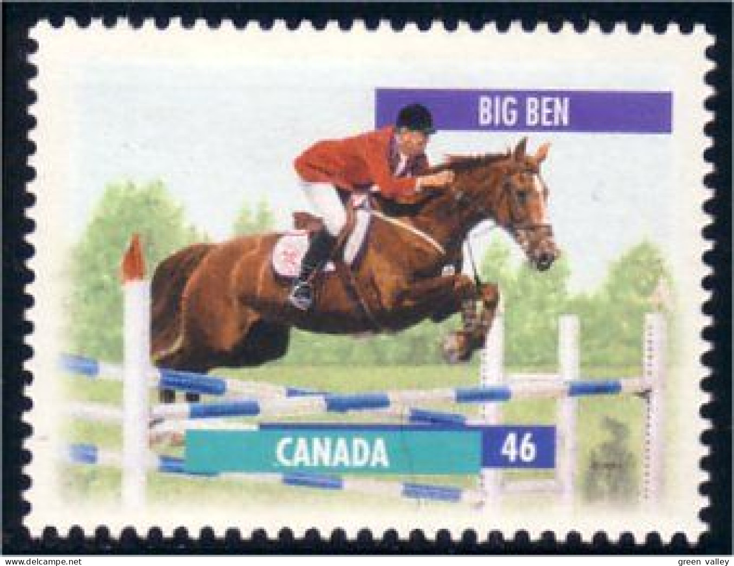 Canada Cheval Horse Pferd Big Ben 13 X 13.4 MNH ** Neuf SC (C17-93a) - Nuevos