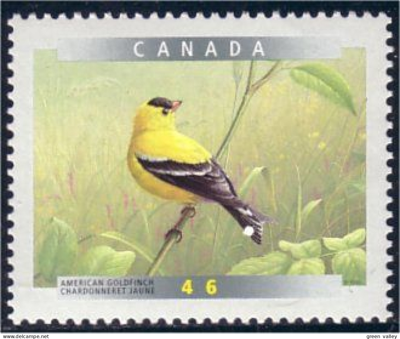 Canada Chardonneret Goldfinch MNH ** Neuf SC (C17-72a) - Unused Stamps