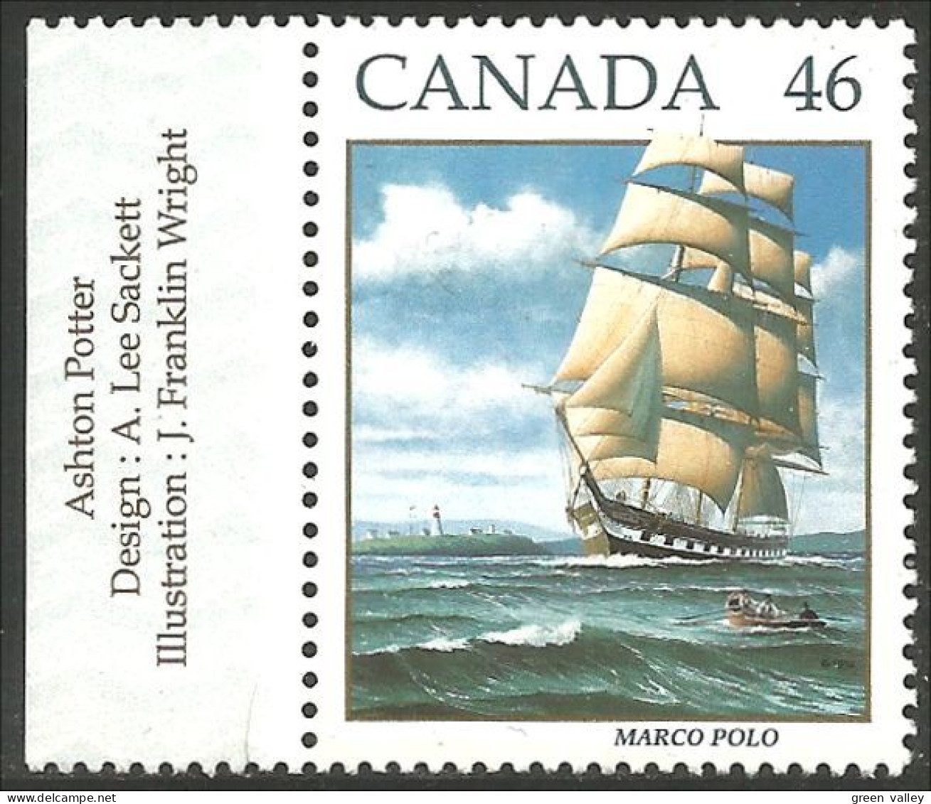 Canada Bateau Voilier Sailing Ship Marco Polo Explorer Explorateur MNH ** Neuf SC (C17-79ap) - Barcos