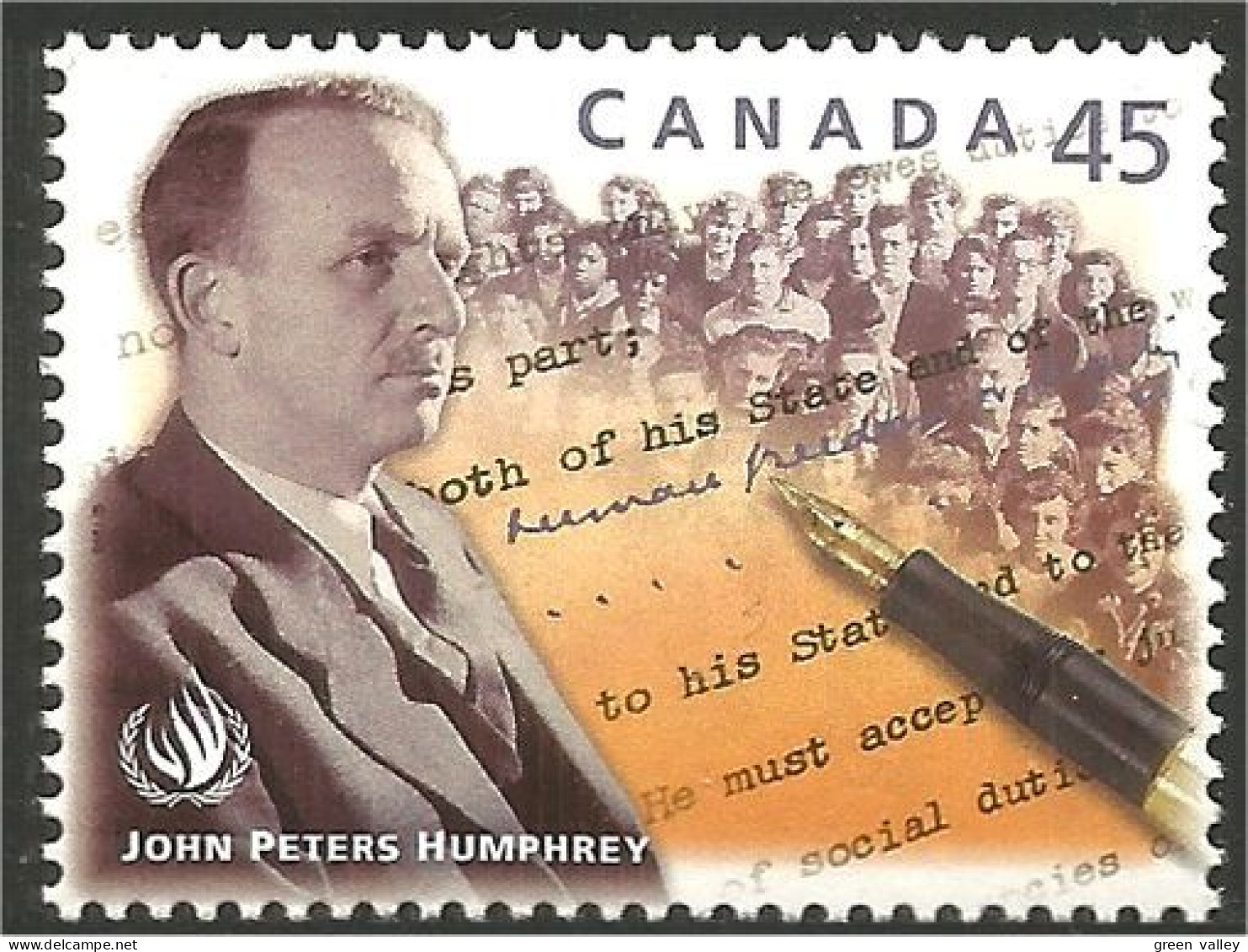 Canada Humphrey Human Rights Droits Homme MNH ** Neuf SC (C17-61a) - Ongebruikt