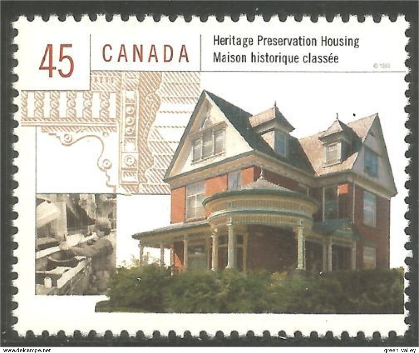 Canada Habitations Historique Heritage Housing MNH ** Neuf SC (C17-55db) - Altri