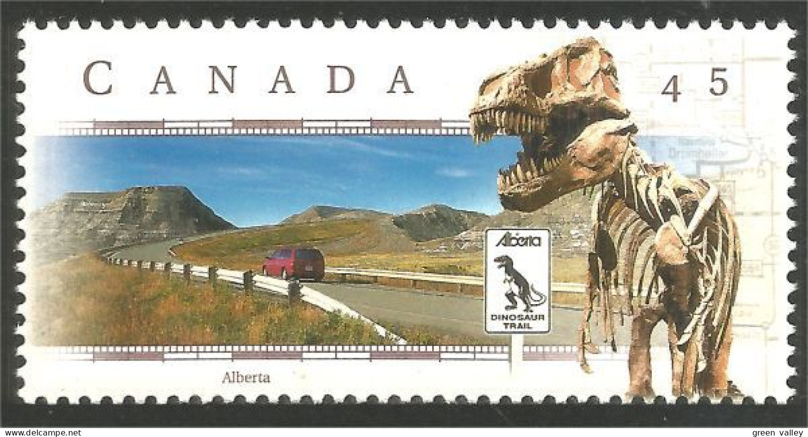 Canada Autoroute Dinosaur Trail Highway Alberta MNH ** Neuf SC (C17-40b) - Preistorici