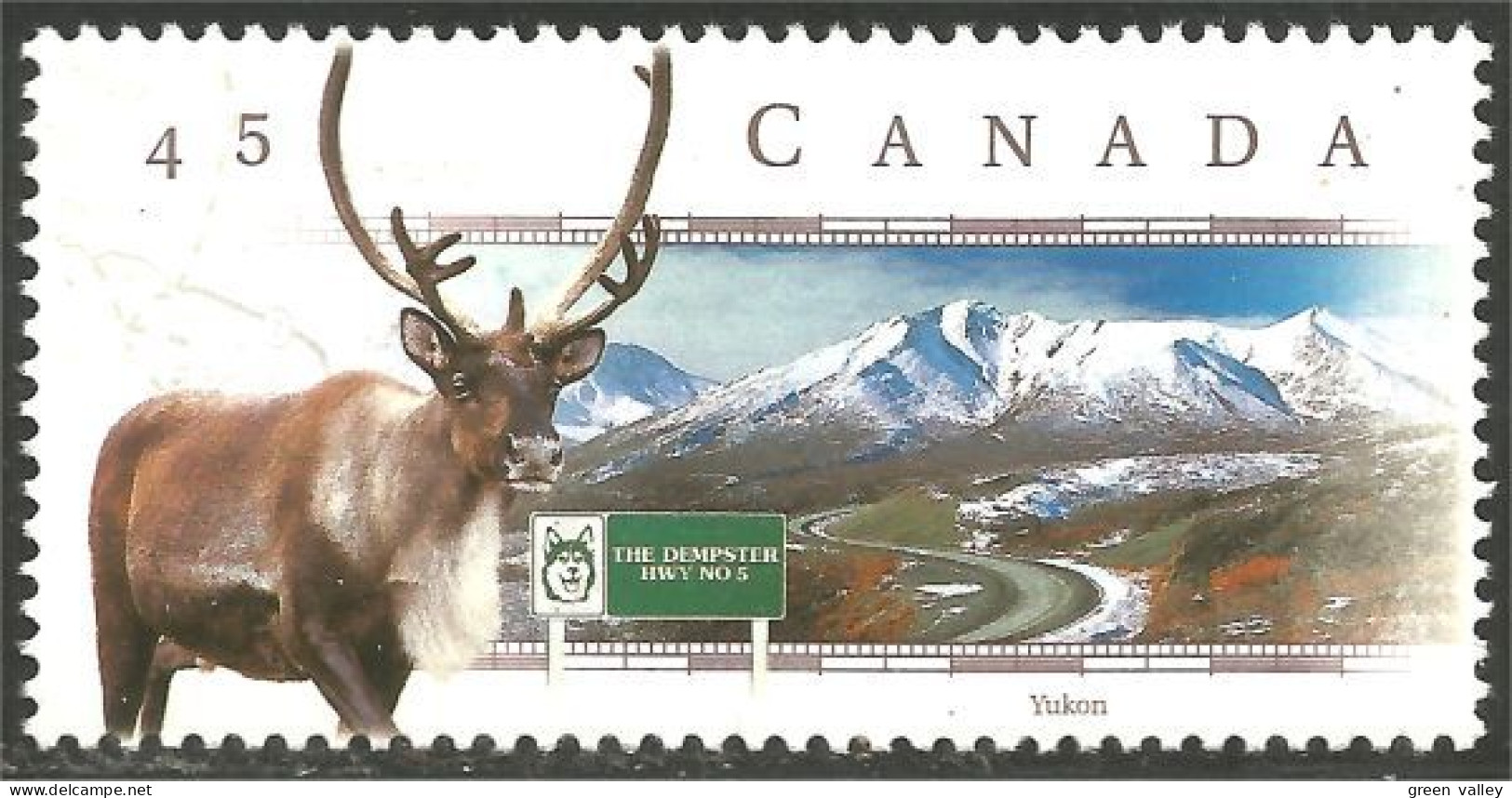 Canada Autoroute Dampster Highway Yukon Renne Caribou Reindeer MNH ** Neuf SC (C17-39a) - Ungebraucht