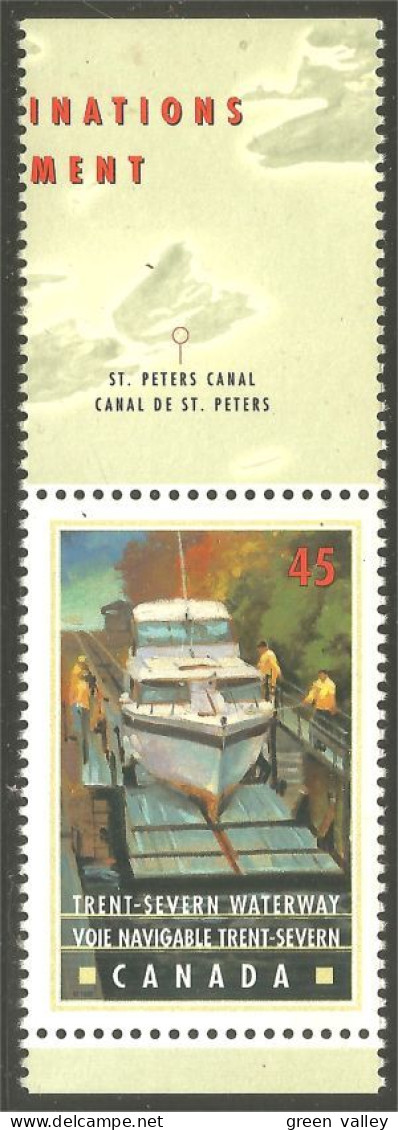 Canada Canal Trent-Severn Waterway Bateau Ship Boat Schiff Avec étiquette With Label MNH ** Neuf SC (C17-33lbl) - Unused Stamps