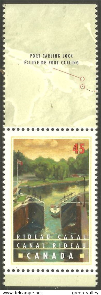 Canada Rideau Canal Eté / Summer Bateau Ship Boat Schiff Avec étiquette With Label MNH ** Neuf SC (C17-28lbl) - Ongebruikt