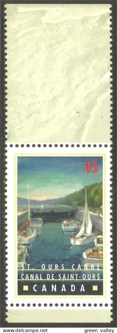 Canada St. Ours Canal Bateau Voilier Sailing Ship Boat Schiff Avec étiquette With Label MNH ** Neuf SC (C17-26lbl) - Nuovi