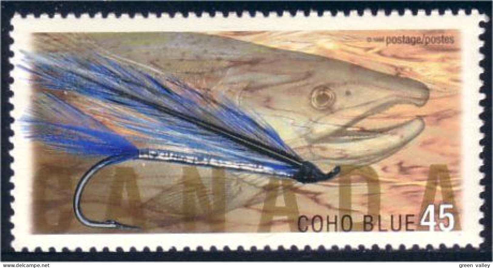 Canada Mouche Fishing Fly Coho Blue MNH ** Neuf SC (C17-19a) - Ongebruikt