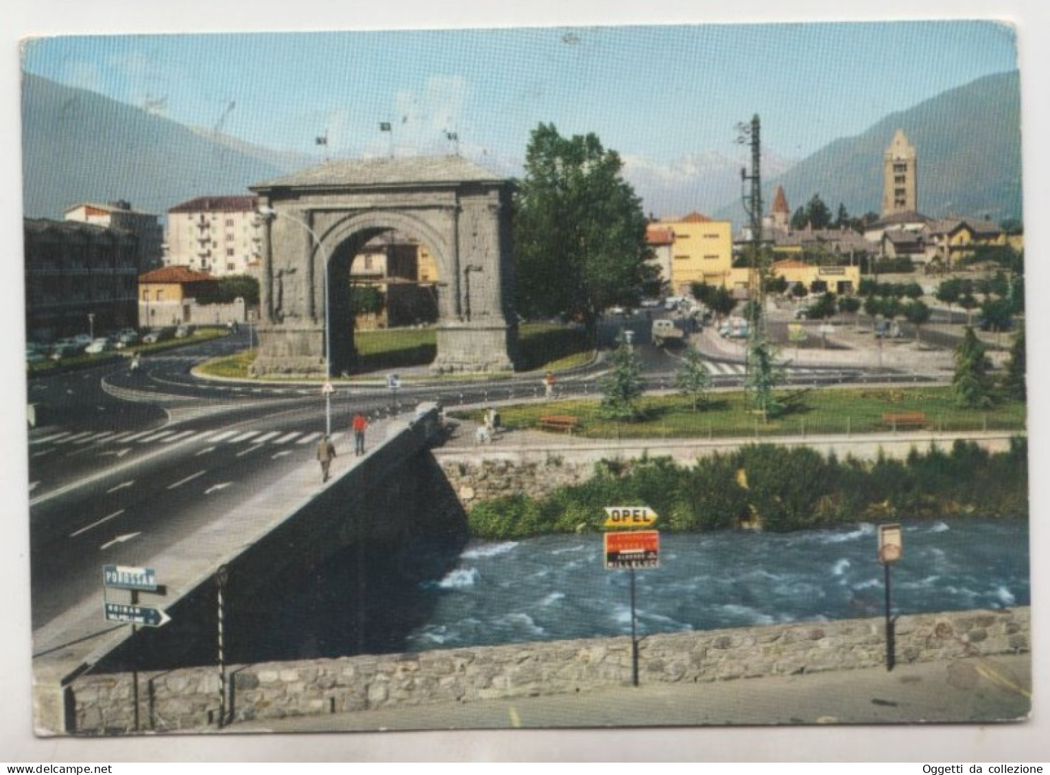 Aosta M. 583, Arco Di Augusto  E Campanile Di S. Orso  1/10/1969 Dest. Cavi Di Lavagna-  (1350) - Otros & Sin Clasificación