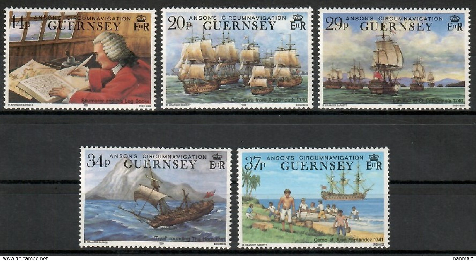 Guernsey 1990 Mi 492-496 MNH  (ZE3 GRN492-496) - Bateaux