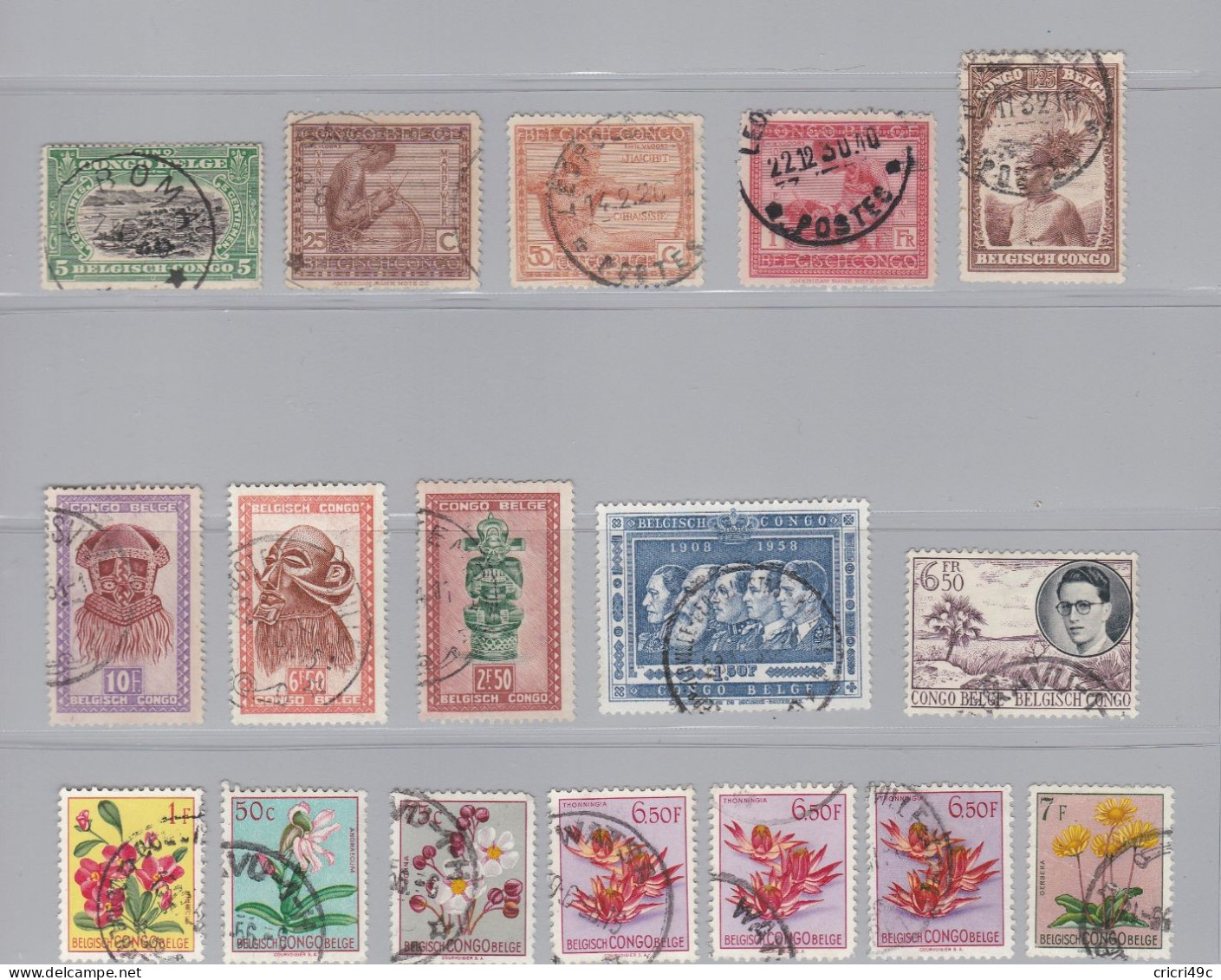 CONGO BELGE 1 Lot De 17 Timbres Oblitérés  (C10) - Usati